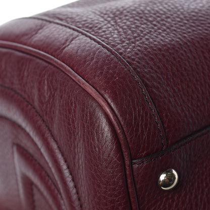 Gucci Pebbled Calfskin Medium Soho Boston Burgundy 13 of 15