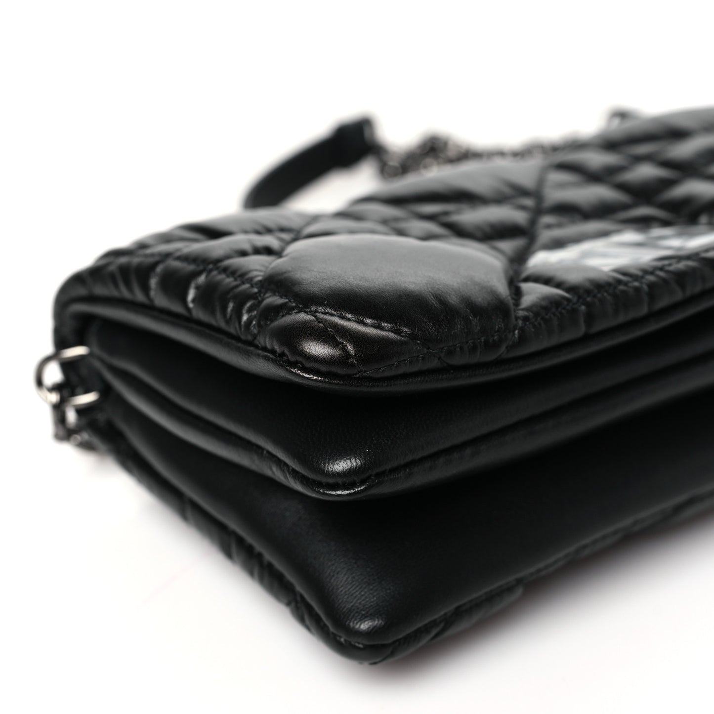 Calfskin Macrocannage Mini Caro Bag Black