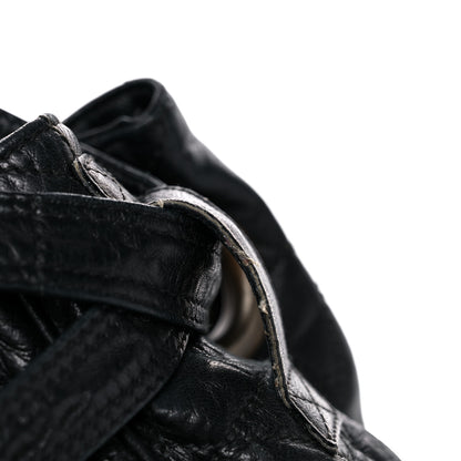 Christian Dior Lambskin Cannage Drawstring Bag Black 29 of 33