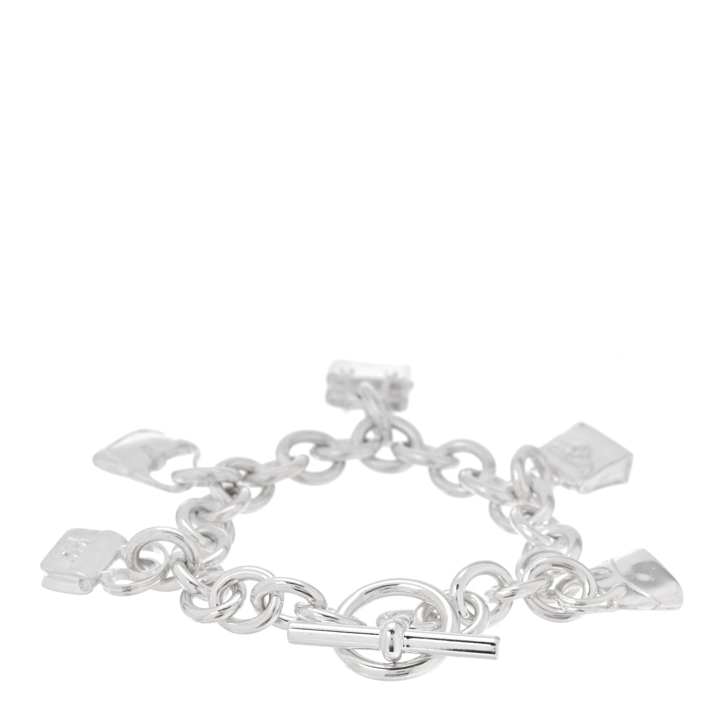 Sterling Silver Five Bags Amulette Charm Bracelet ST