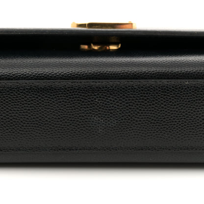Saint Laurent Grain De Poudre Medium Classic Monogram Kate Satchel Black 15 of 15