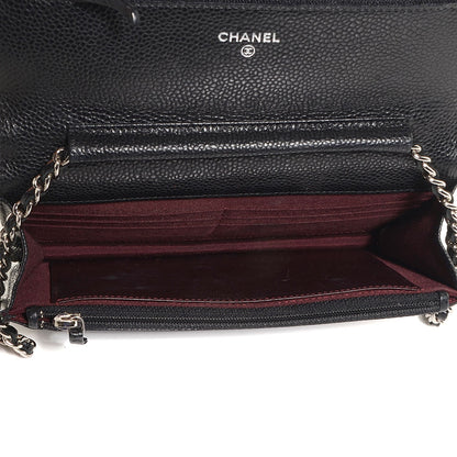 Chanel Caviar Quilted Wallet On Chain WOC Black 5 of 9