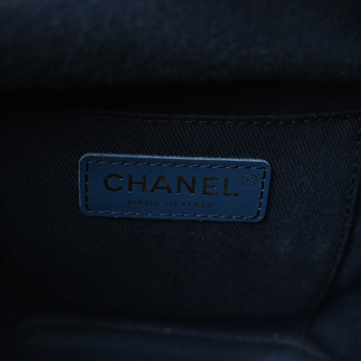Chanel Denim Quilted Denim Trip Vanity Cosmetic Case Blue 6 of 10