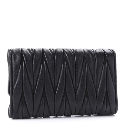 Miu Miu Nappa Matelasse 6 Key Holder Black 2 of 9