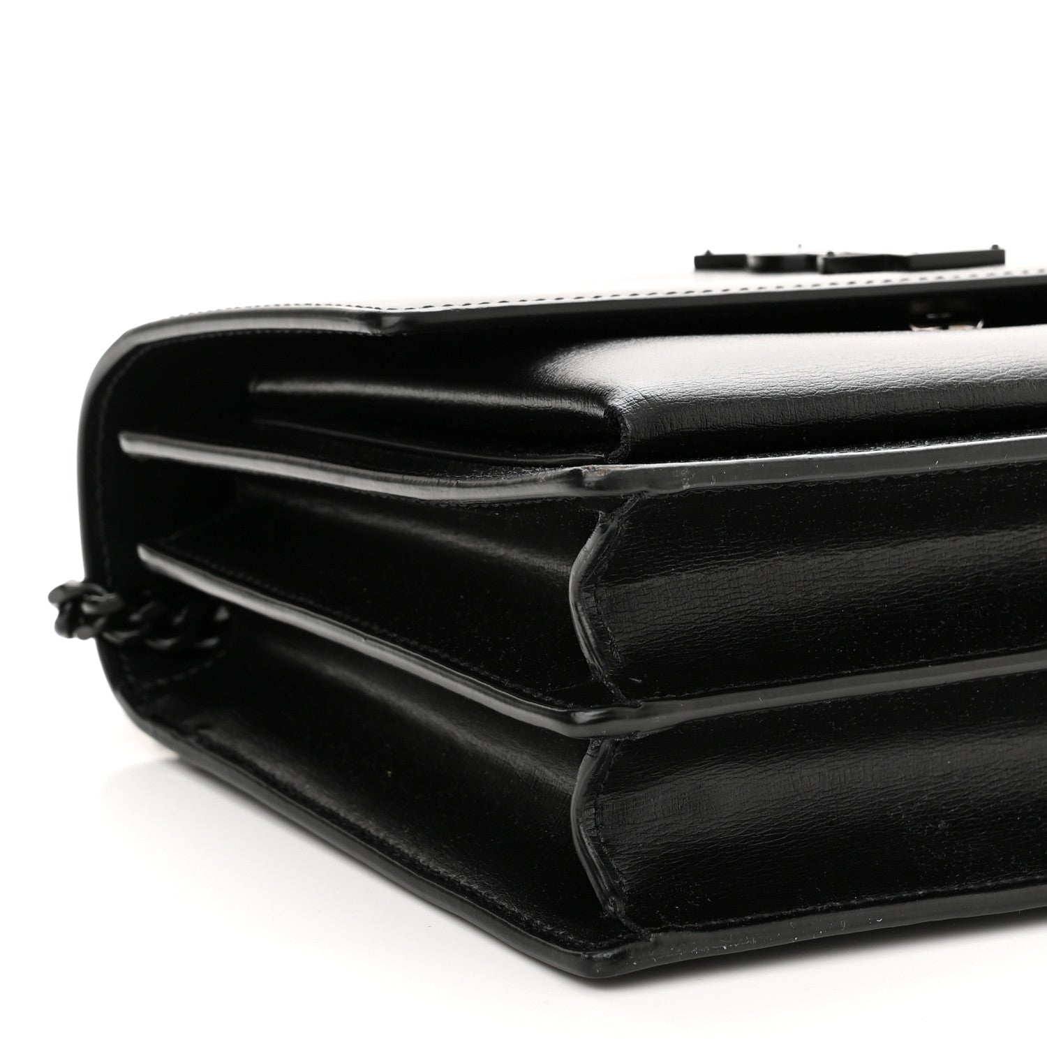 Saint Laurent Calfskin Medium Monogram Monochrome Sunset Black 10 of 11