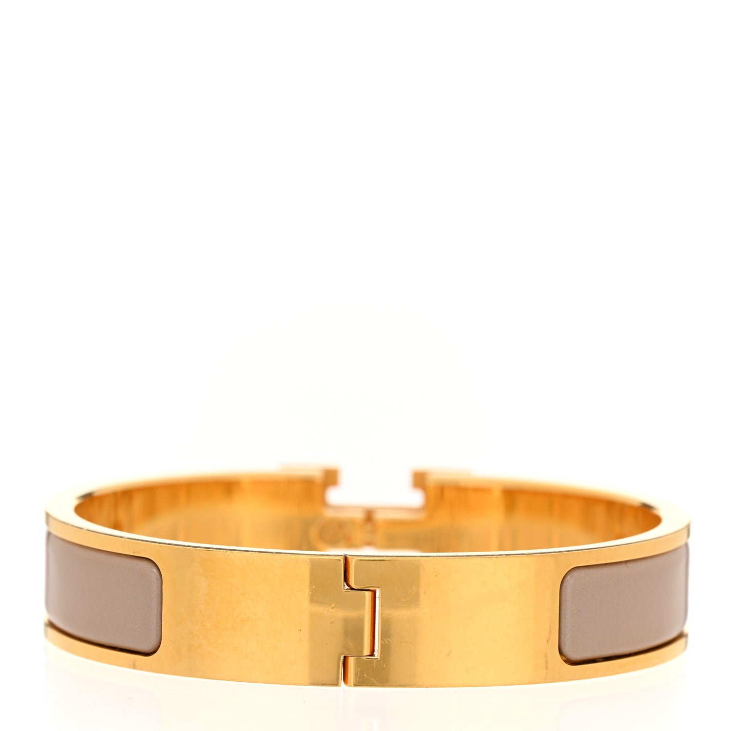 Hermes Enamel Narrow Clic Clac H Bracelet PM Marron Glace 3 of 4