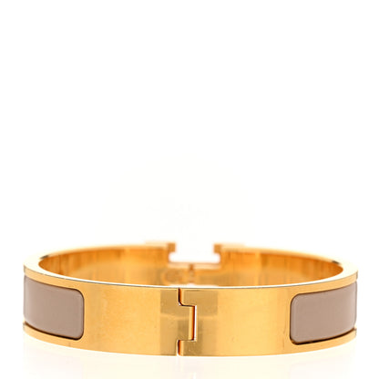 Hermes Enamel Narrow Clic Clac H Bracelet PM Marron Glace 3 of 4