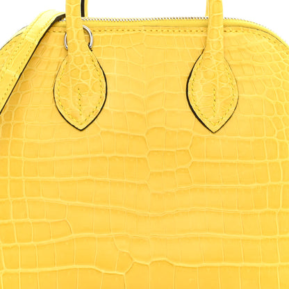 Hermes Matte Porosus Crocodile Mini 1923 Bolide Mimosa 8 of 11