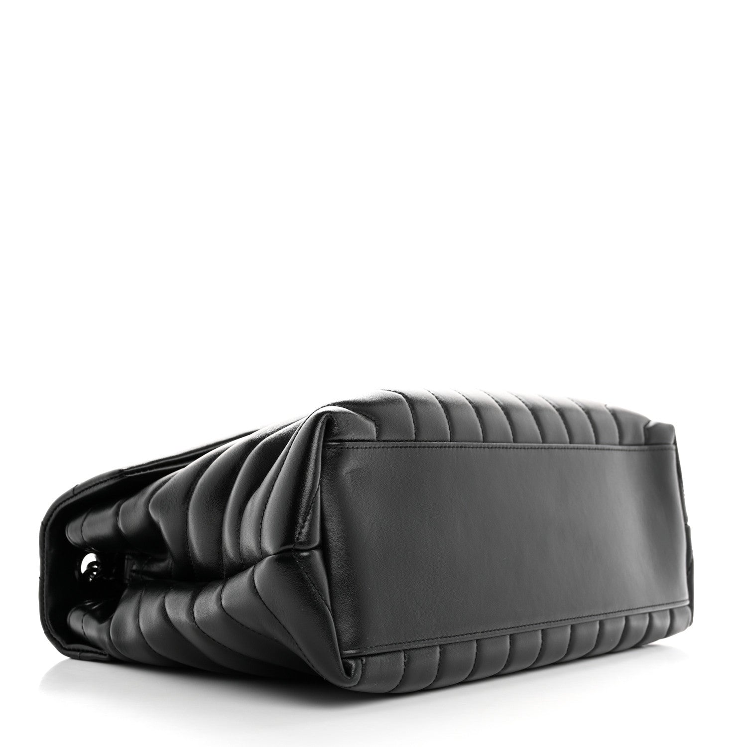 Saint Laurent Calfskin Y Quilted Monogram Monochrome Medium Loulou Chain Satchel Black 4 of 12