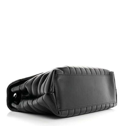 Saint Laurent Calfskin Y Quilted Monogram Monochrome Medium Loulou Chain Satchel Black 4 of 12