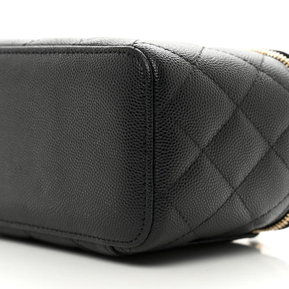 Chanel Caviar Quilted Small Vanity Case With Chain Black 9 of 10