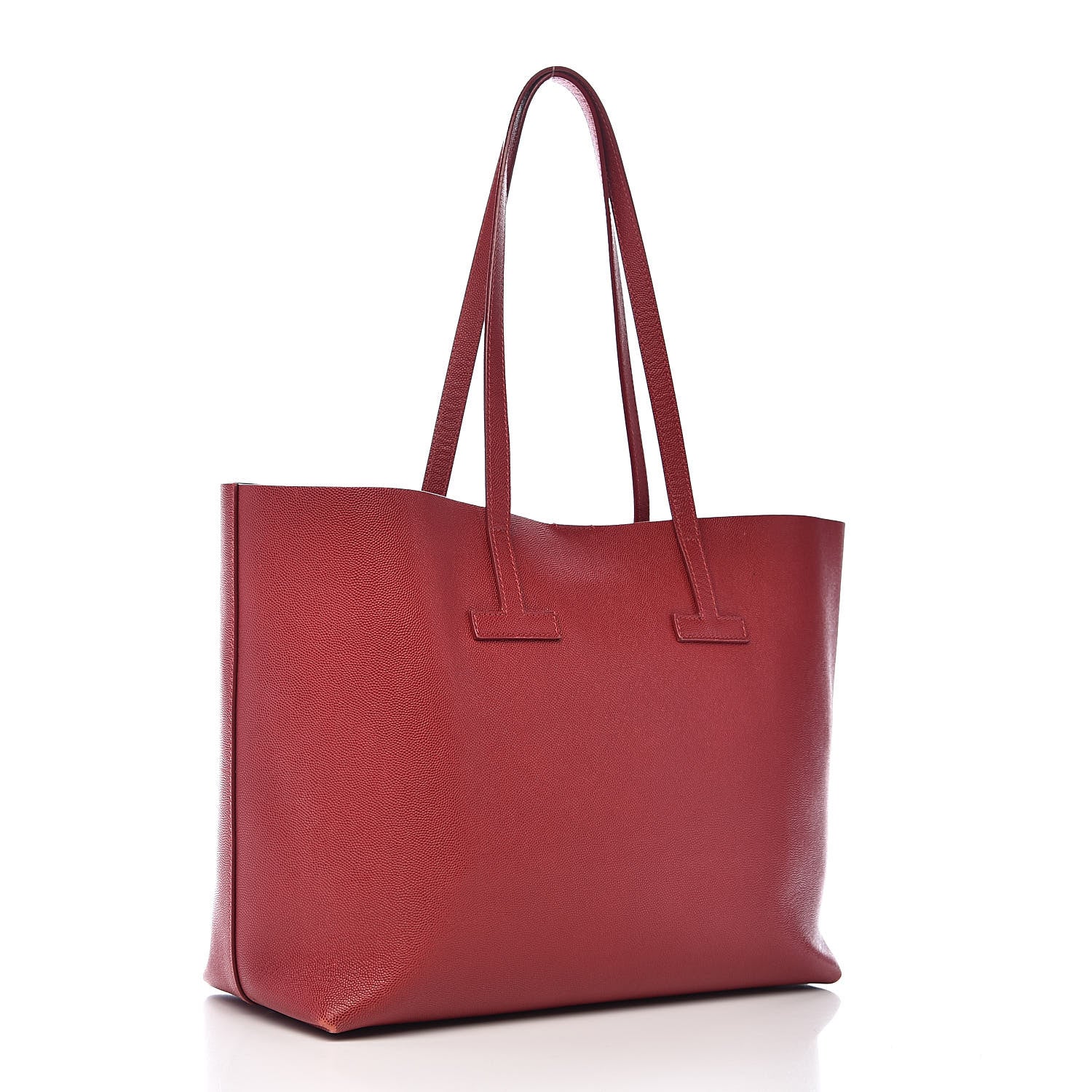 Tom Ford Grained Calfskin Small T Tote Red 4 of 19