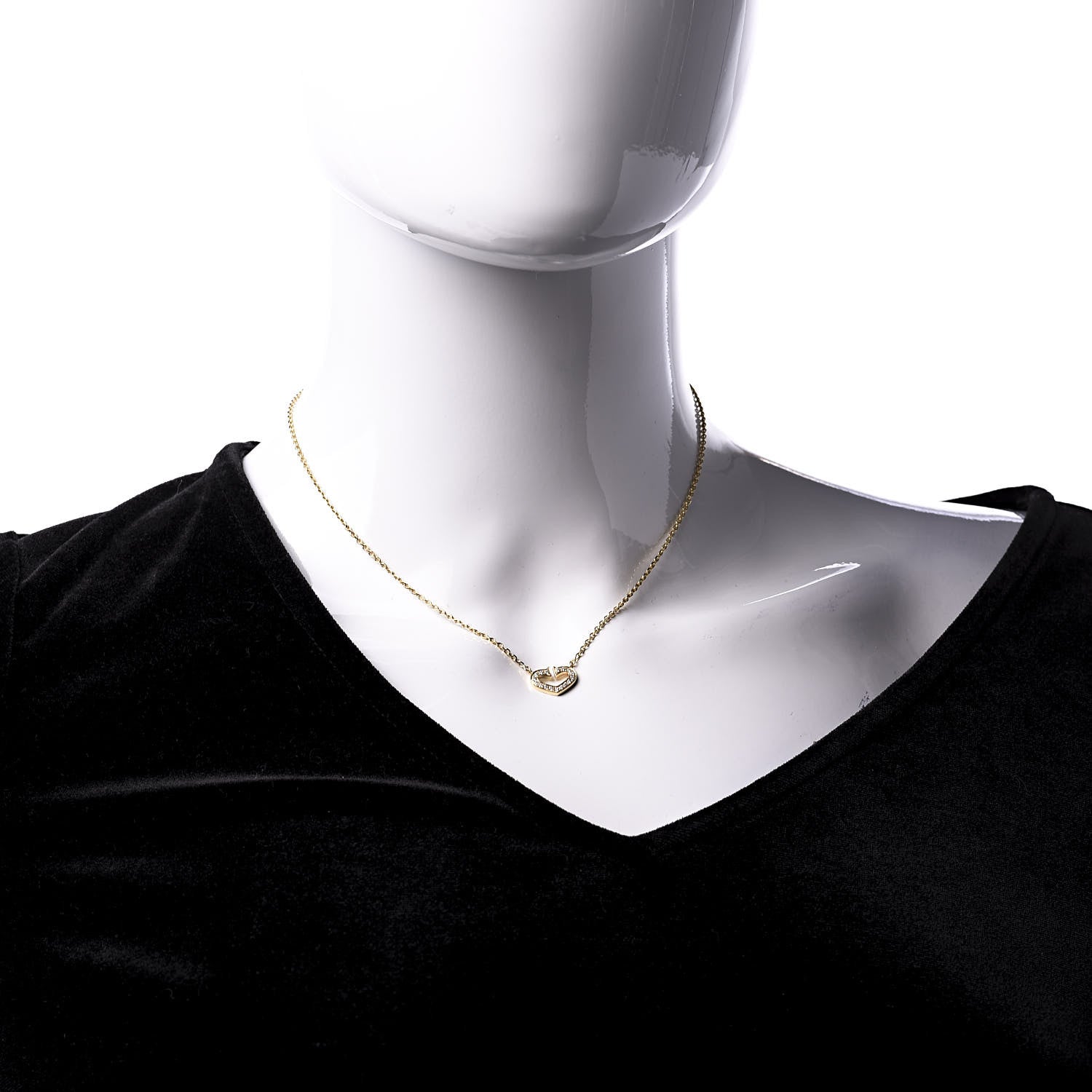 Cartier 18K Yellow Gold Diamond Hearts And Symbols Pendant Necklace 2 of 7