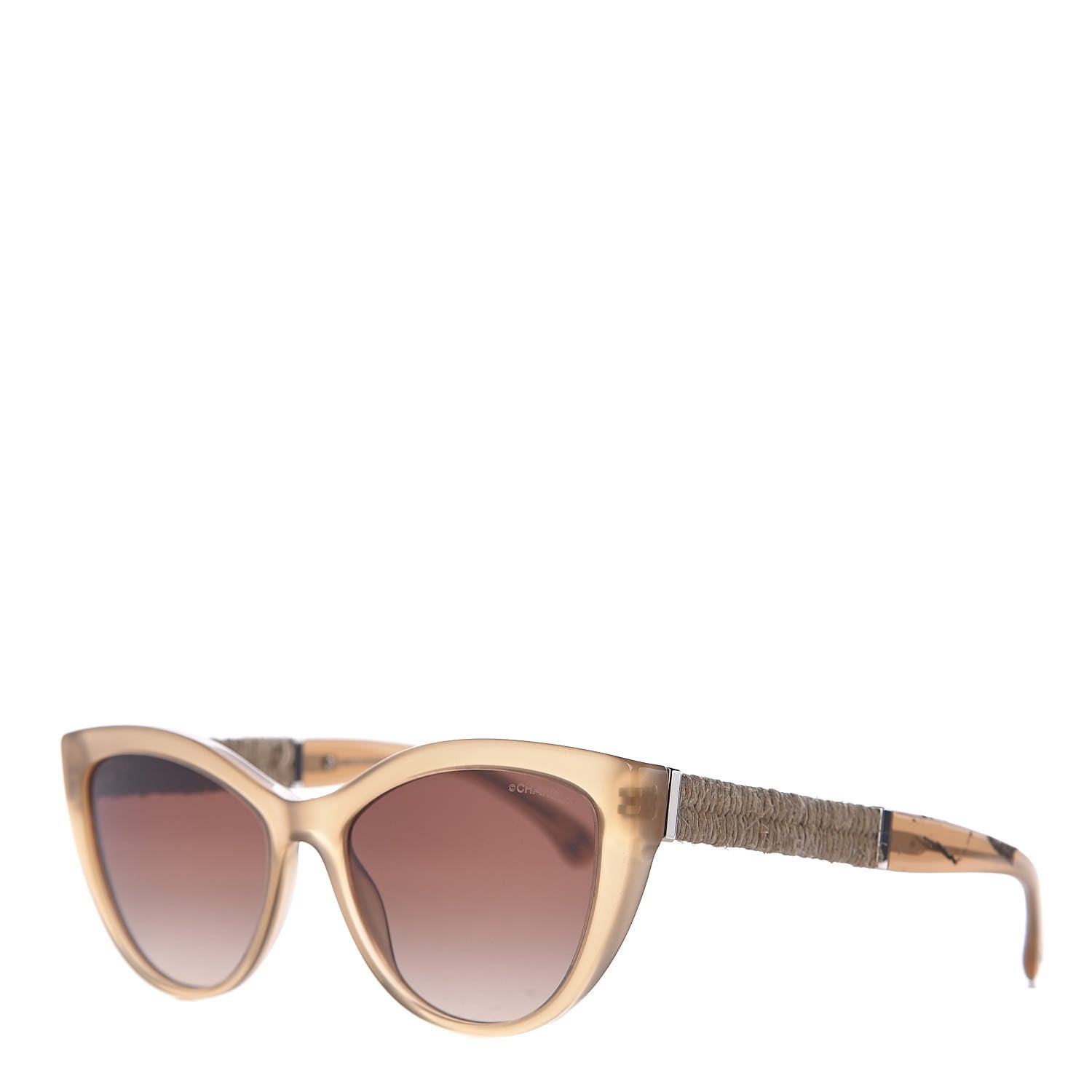 Chanel Acetate Rope Cat Eye Sunglasses 5409 Beige 1 of 7