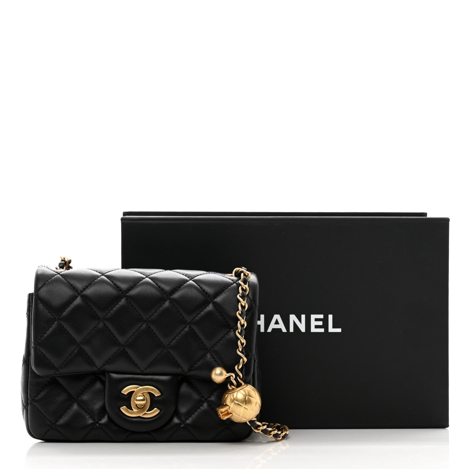 Chanel Lambskin Quilted Mini Pearl Crush Flap Black 11 of 11
