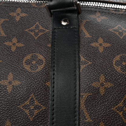 Louis Vuitton Monogram Macassar Keepall Bandouliere 55 17 of 22
