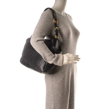 Prada Cervo Deerskin Hobo Baltico 2 of 9