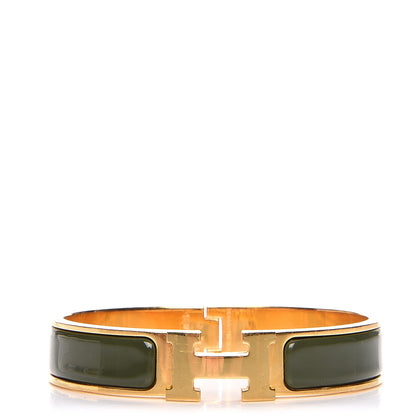 Hermes Enamel Narrow Clic Clac H Bracelet PM Loden 1 of 4