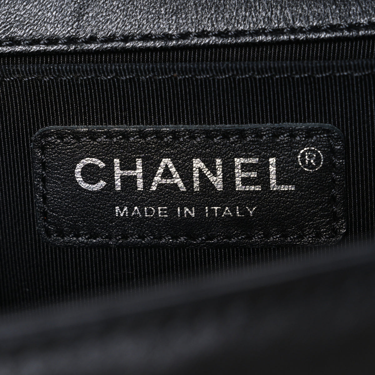 Lambskin Quilted Medium Boy Flap Black