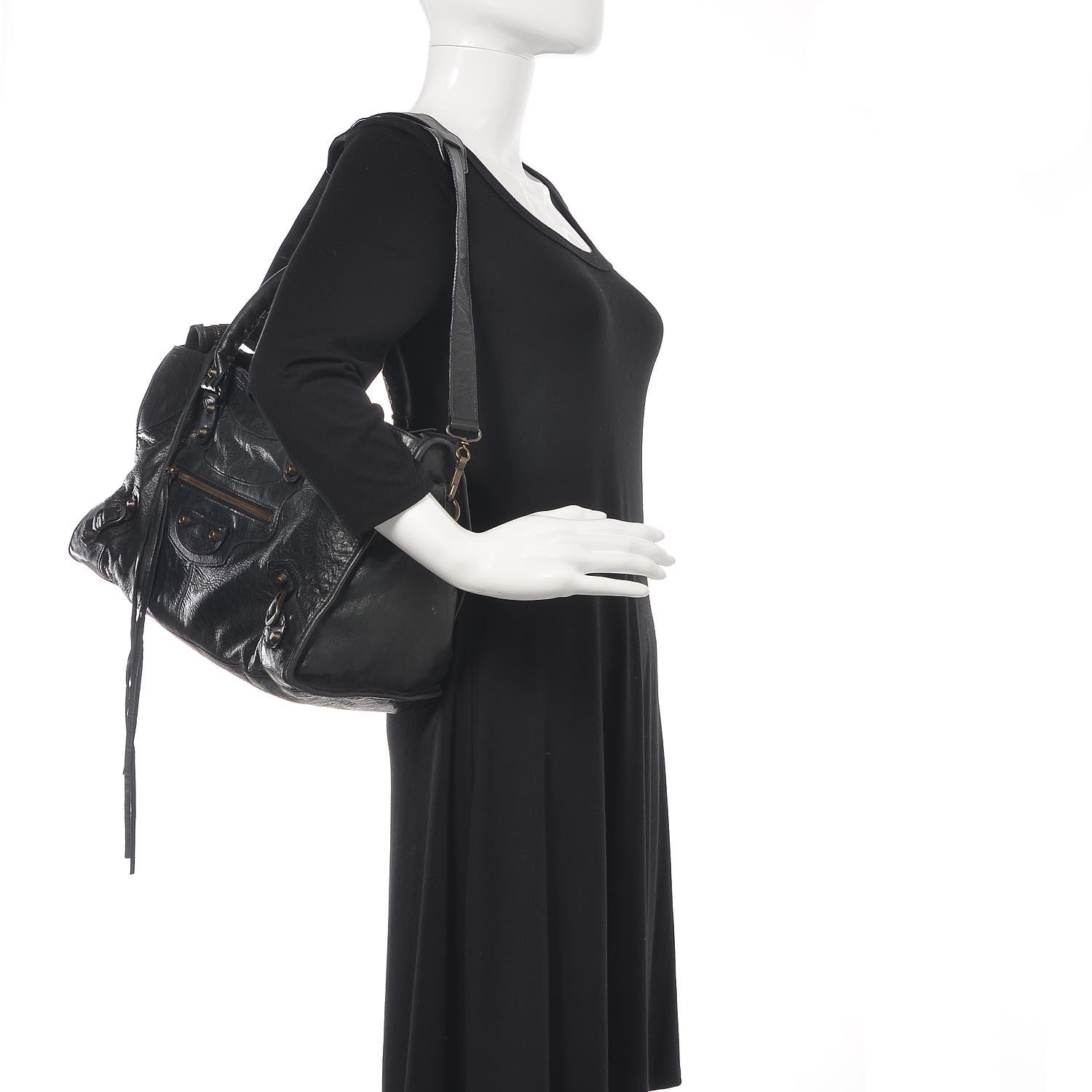 Balenciaga Agneau Classic Hardware Part Time Black 2 of 17