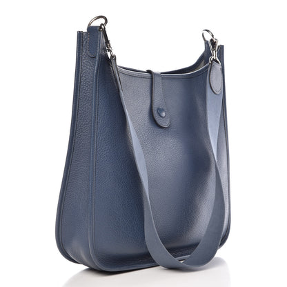 Hermes Buffle Skipper Evelyne GM Bleu Saphir 3 of 11