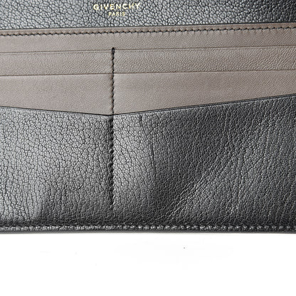 Givenchy Calfskin GV3 Wristlet Zip Card Holder Black Grey 9 of 10