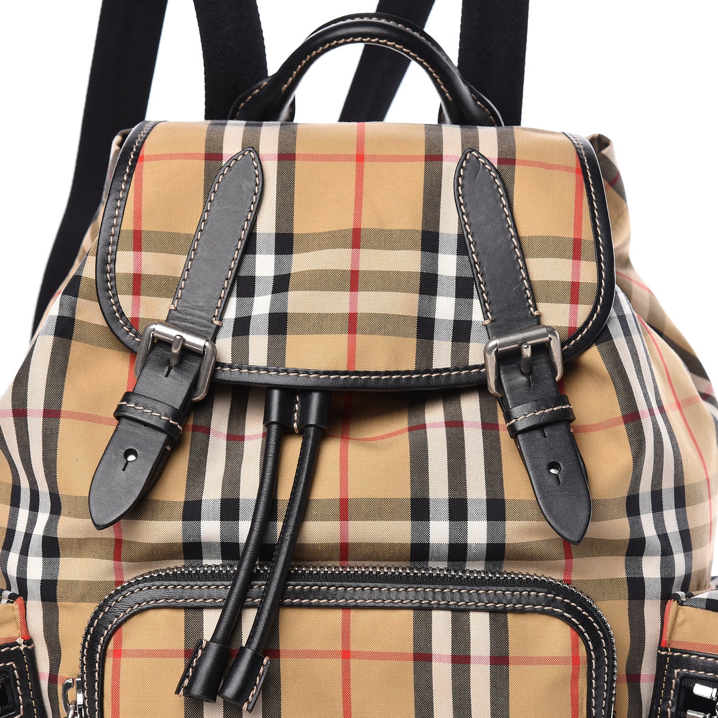 Nylon Vintage Check Medium Rucksack Backpack Antique Yellow