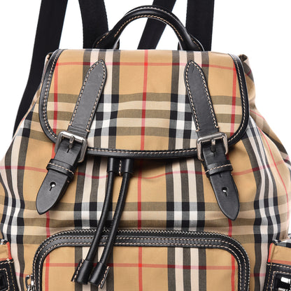Burberry Nylon Vintage Check Medium Rucksack Backpack Antique Yellow 11 of 13