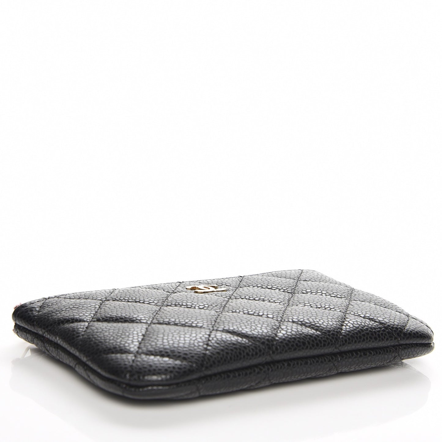 Caviar Quilted Small Cosmetic Case Black
