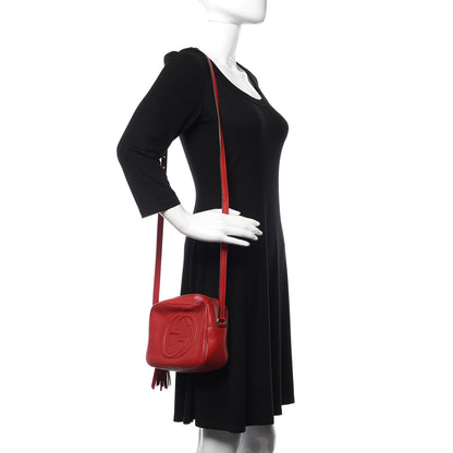 Gucci Pebbled Calfskin Small Soho Disco Bag Tabasco Red 2 of 12