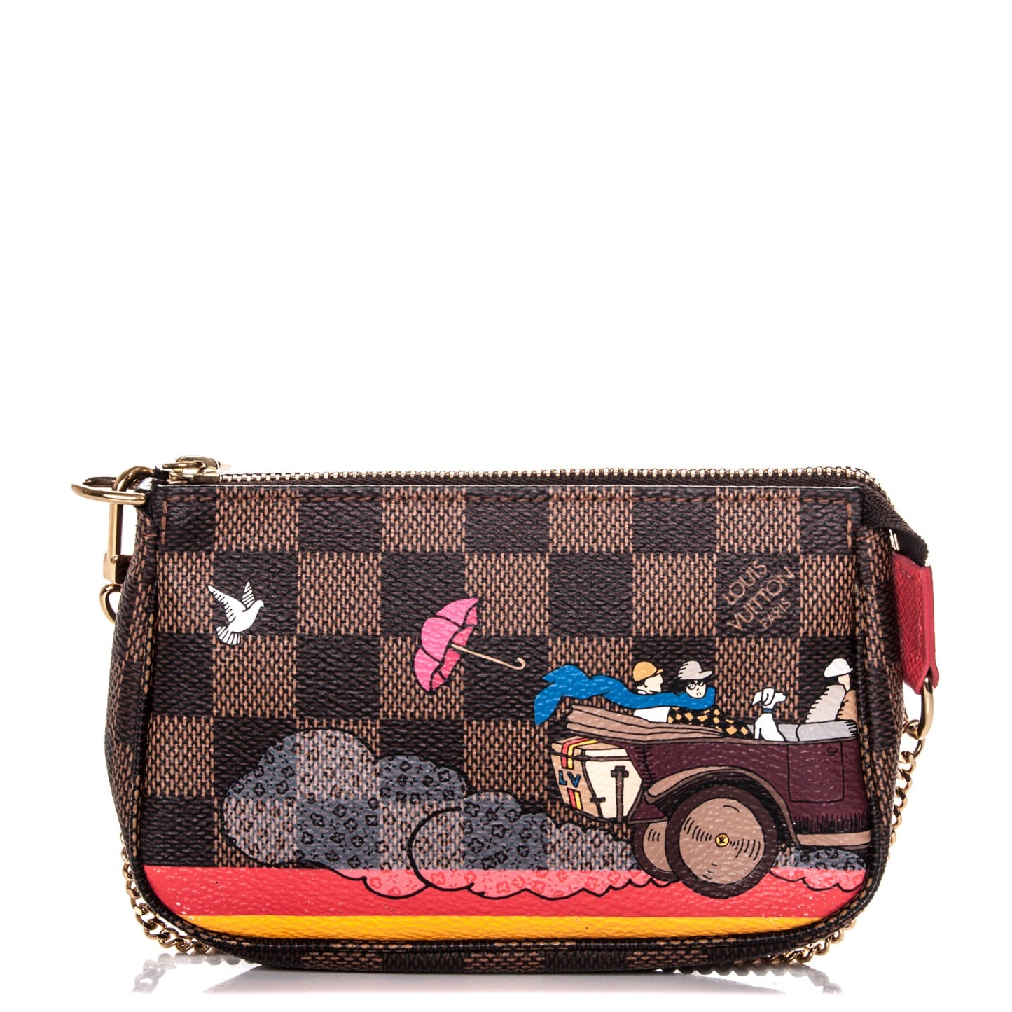 Damier Ebene 2015 Christmas Animation Mini Pochette Accessories
