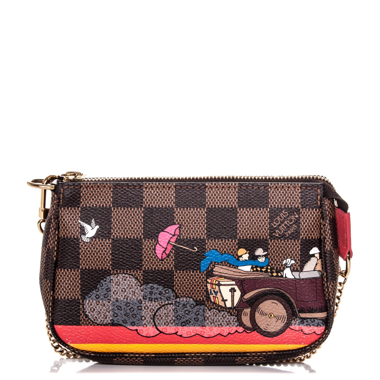 Louis Vuitton Damier Ebene 2015 Christmas Animation Mini Pochette Accessories 1 of 7