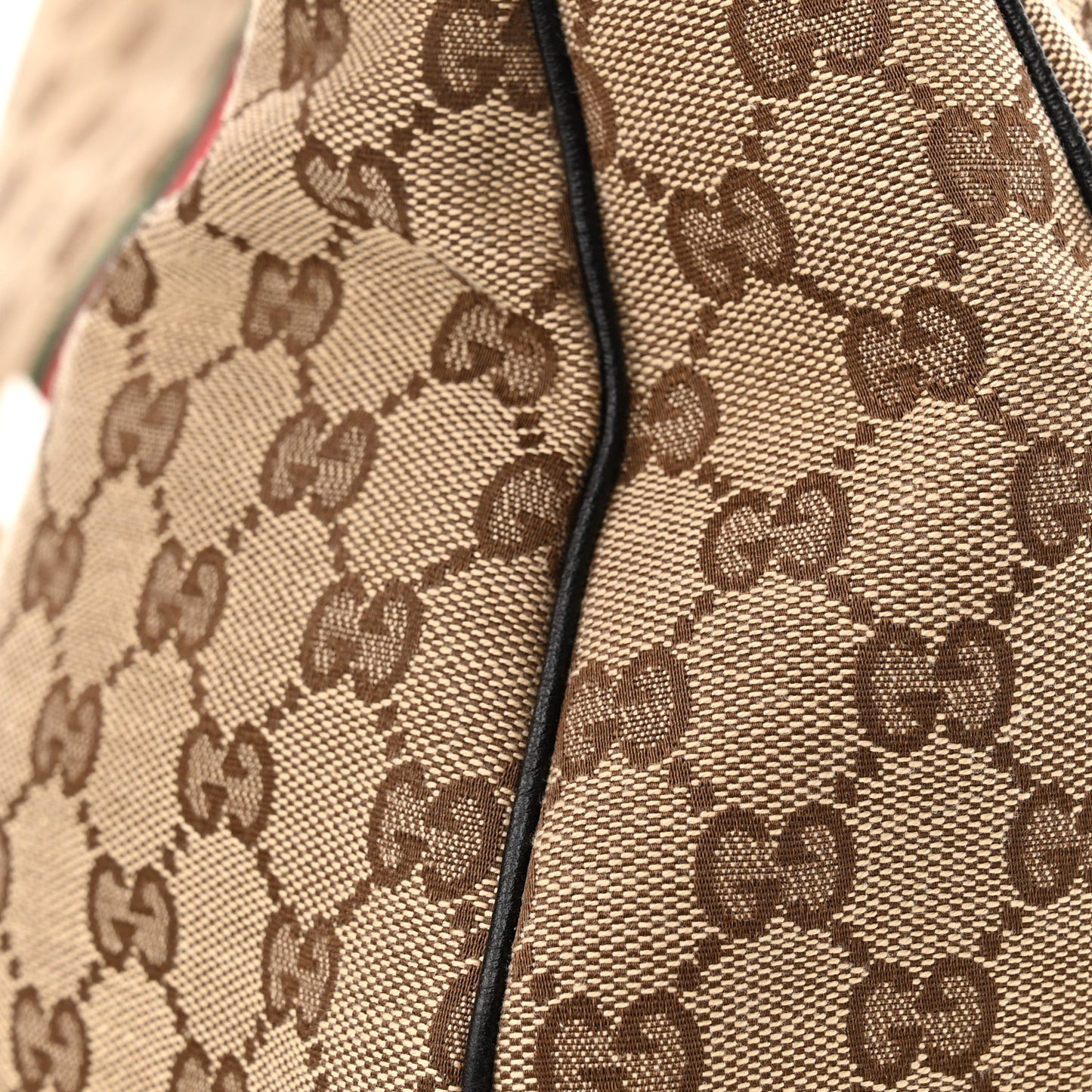 Monogram Large New Ladies Web Hobo Dark Brown