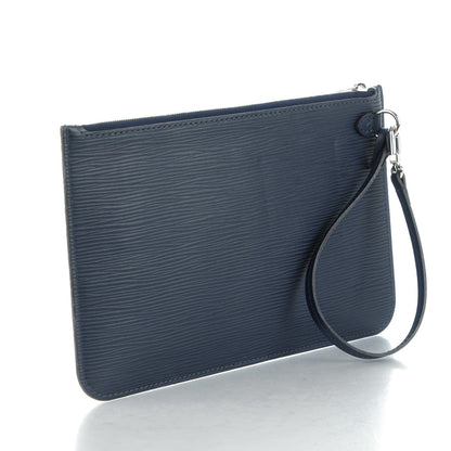 Louis Vuitton Epi Neverfull Pochette MM GM Indigo 3 of 9