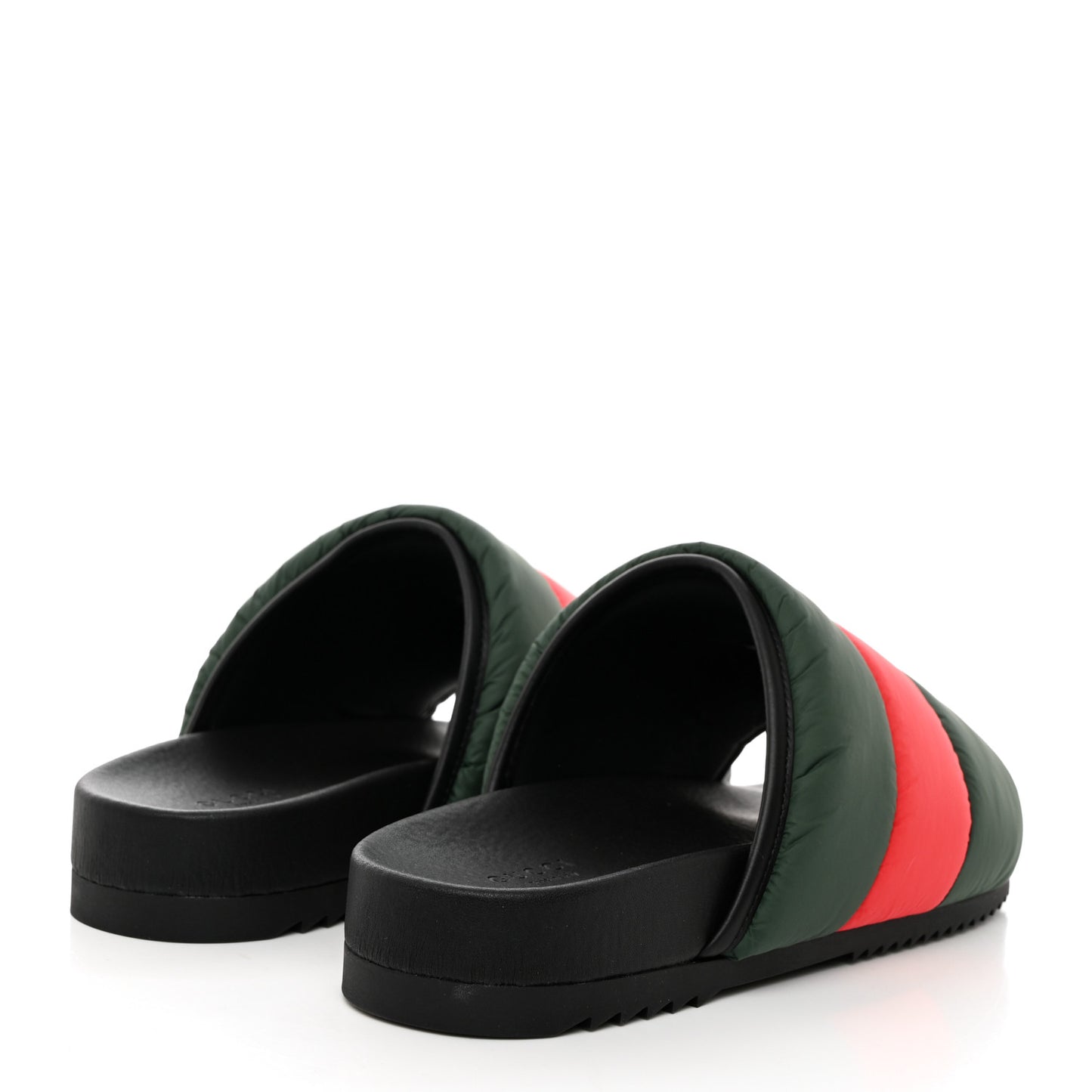 Nylon Web Womens Slide Sandals 40 Black Green Red