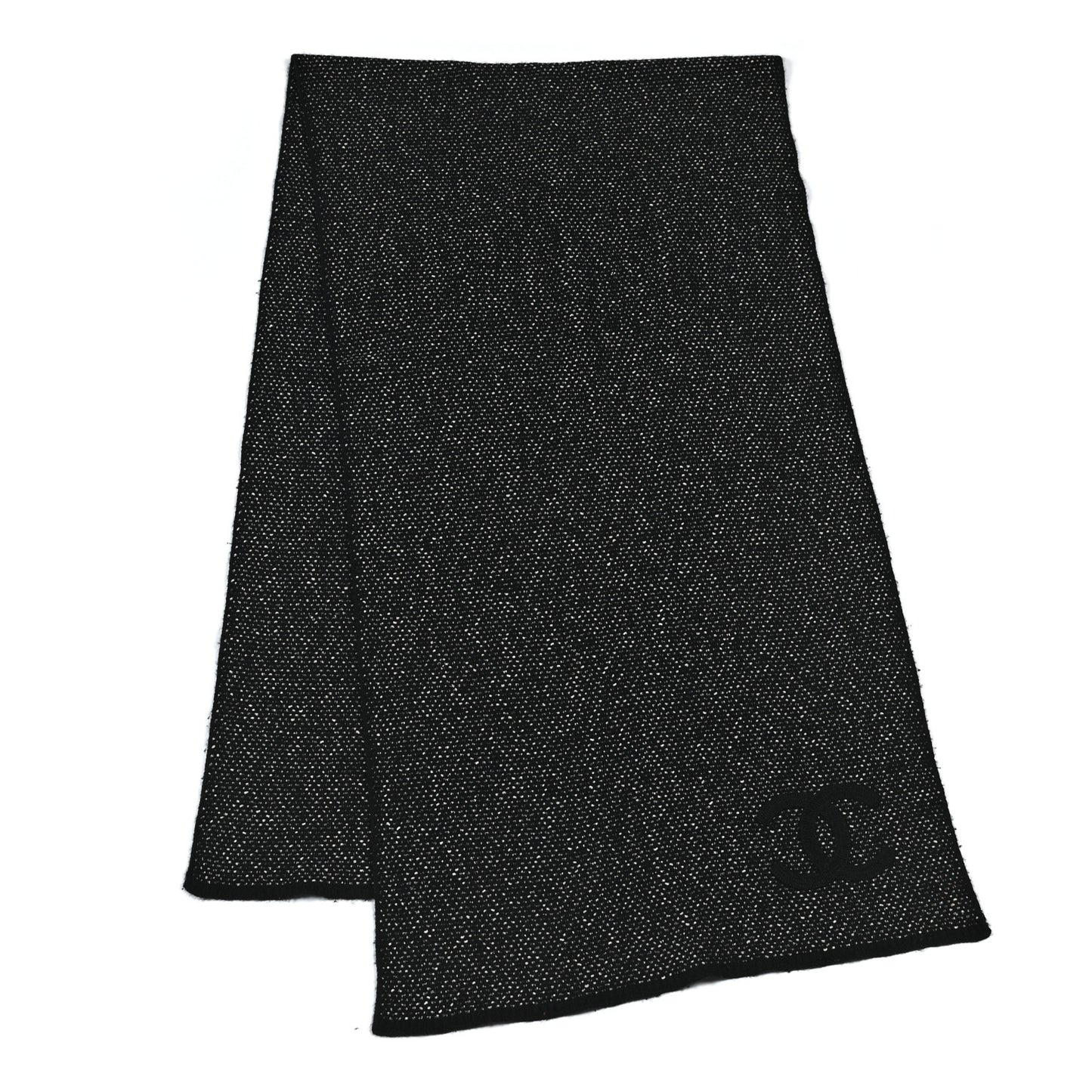 Cotton Cashmere CC Scarf Black