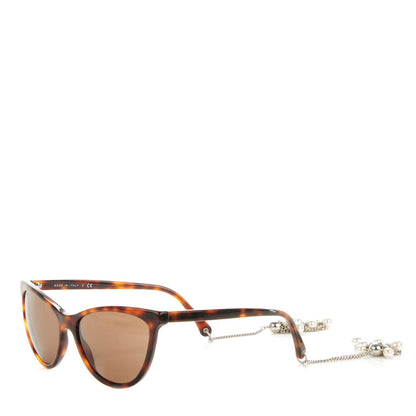 Chanel Acetate Fantasy Pearl Cat Eye Sunglasses 5341-H Tortoise 1 of 8