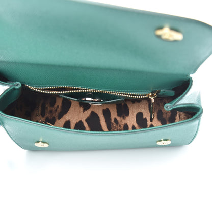 Dolce & Gabbana Dauphine Embellished Medium Miss Sicily Satchel Verde Muschio 5 of 9
