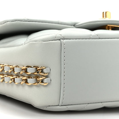 Chanel Lambskin Quilted Mini CC You Flap Light Grey 8 of 9