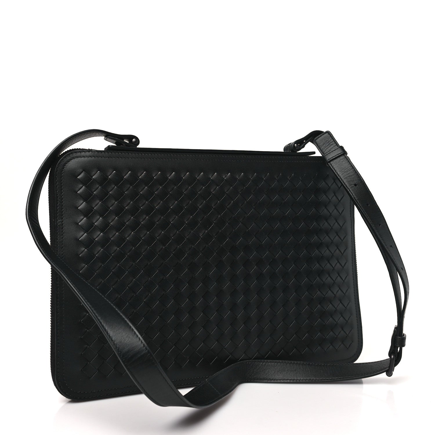 Bottega Veneta Intrecciato Slim Briefcase Black 3 of 9