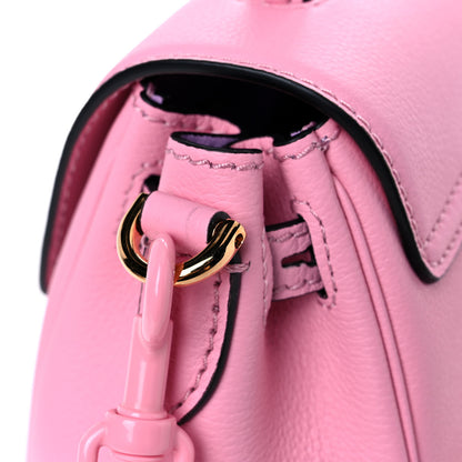 Versace Grained Calfskin Medusa Small Top Handle Handbag Pink 9 of 9