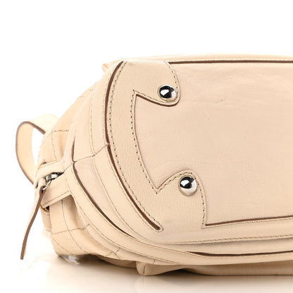 Chanel Goatskin Square Stitch Essential Bowler White 8 of 12