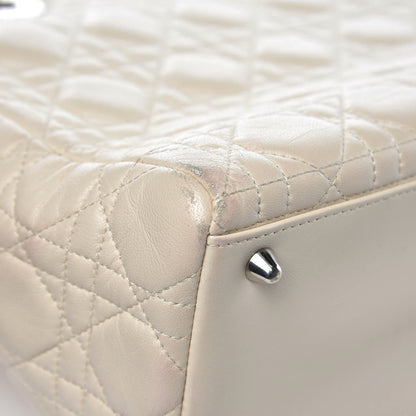 Christian Dior Lambskin Cannage Medium Lady Dior White 6 of 21