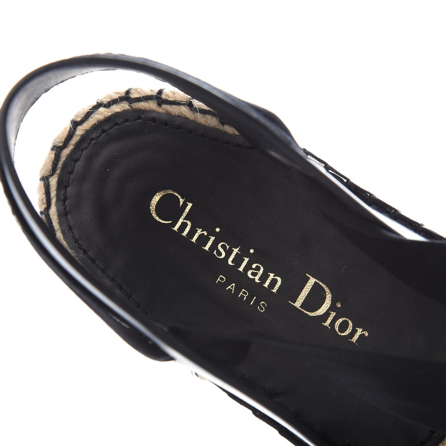 Calfskin Nicely-D Ankle Tie Espadrilles Flats 40 Black