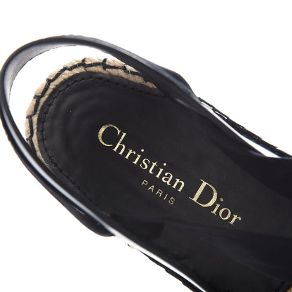 Christian Dior Calfskin Nicely-D Ankle Tie Espadrilles Flats 40 Black 6 of 8