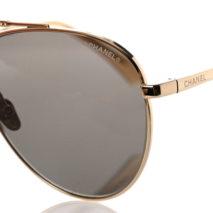 Chanel Metal Aviator Sunglasses 4279-B Gold 7 of 8