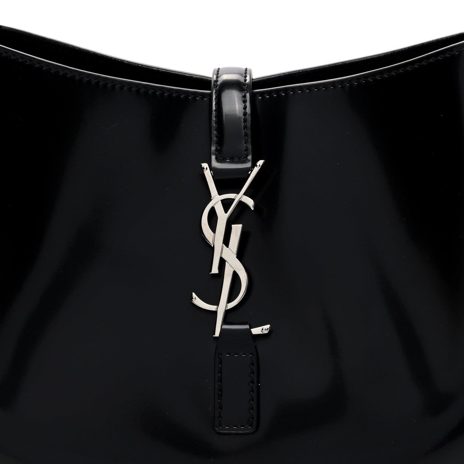 Saint Laurent Patent Small Le 5 A 7 Supple Hobo Black 8 of 10