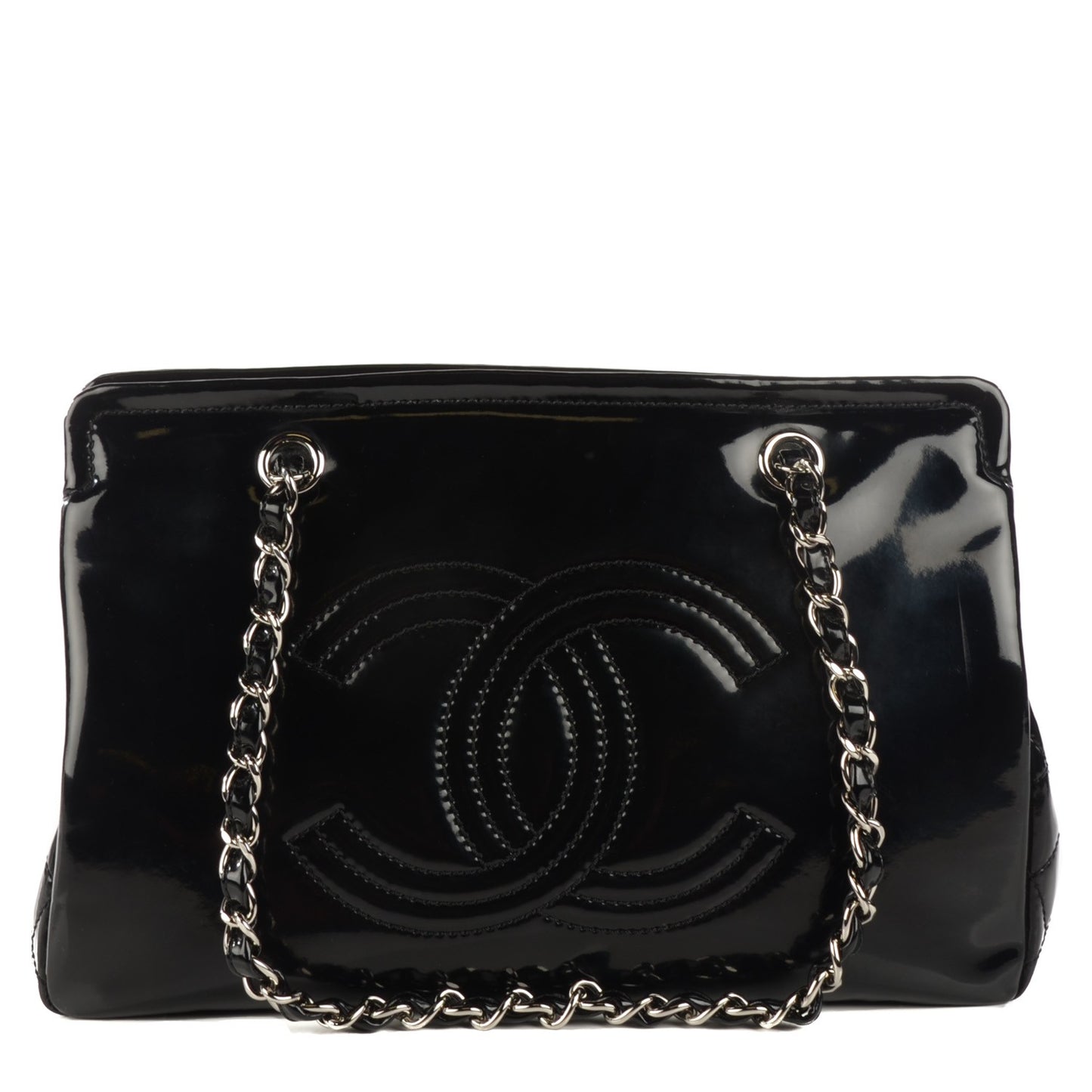 Vinyl Lipstick Ligne Tote Black