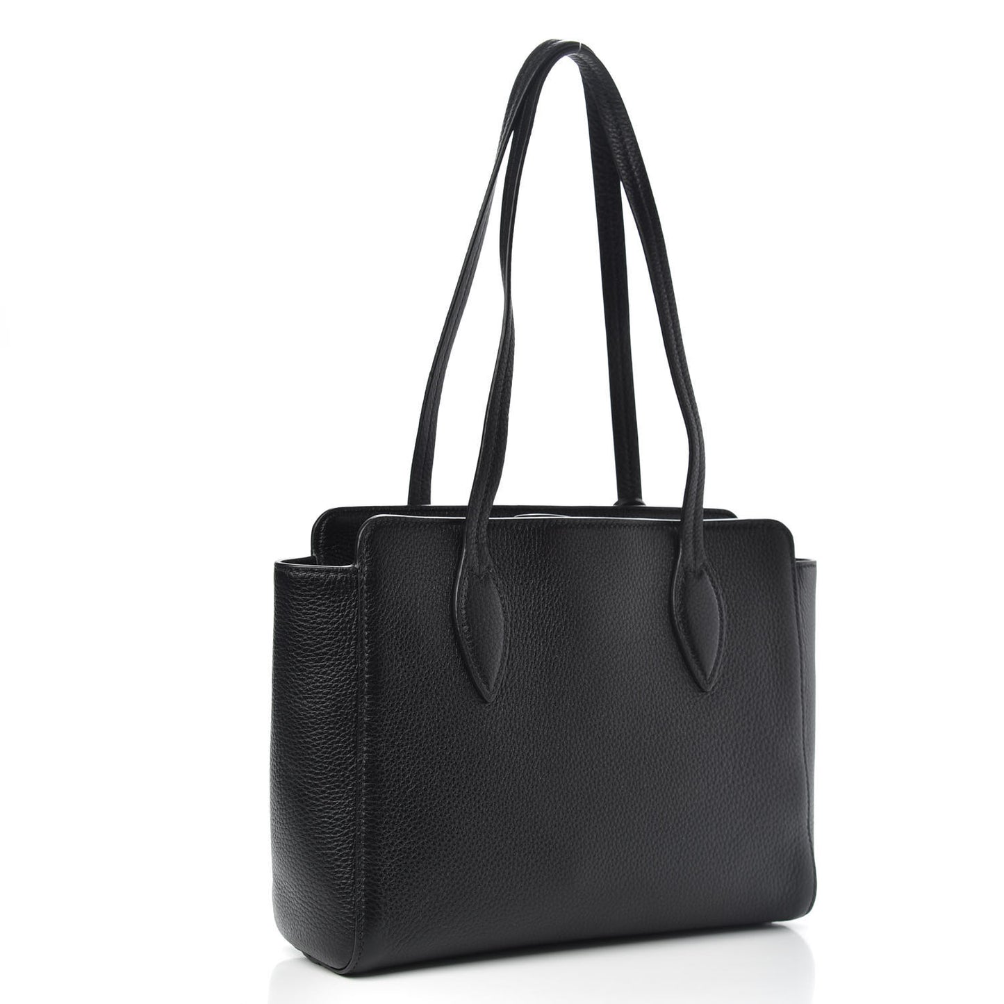 Vitello Daino Shopping Tote Black