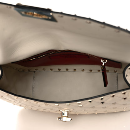 Valentino Garavani Nappa Medium Rockstud Spike Shoulder Bag Light Ivory 5 of 11